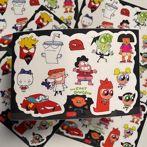Cartoon Characters Drawn From Memory Sticker Sheet