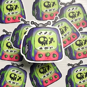 Skull Slime-a-gotchi Doodle Sticker