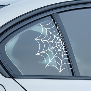 2x Spider Web Sticker Car, Spider Web Sticker, Spider Web Vinyl Sticker, Goth Car Accessory
