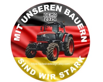 Farmer sticker car - with our farmers we are strong