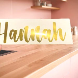 Pegatina con letras doradas personalizadas - Pegatina con nombre deseado - Pegatina con letras