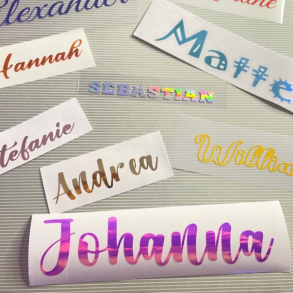 Benutzerdefinierte Aufkleber Vinyl Schriftzug Name Sticker personalisiert