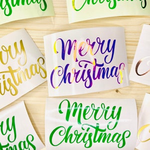 Merry Christmas Aufkleber - Weihnachten Geschenk Dekoration Sticker