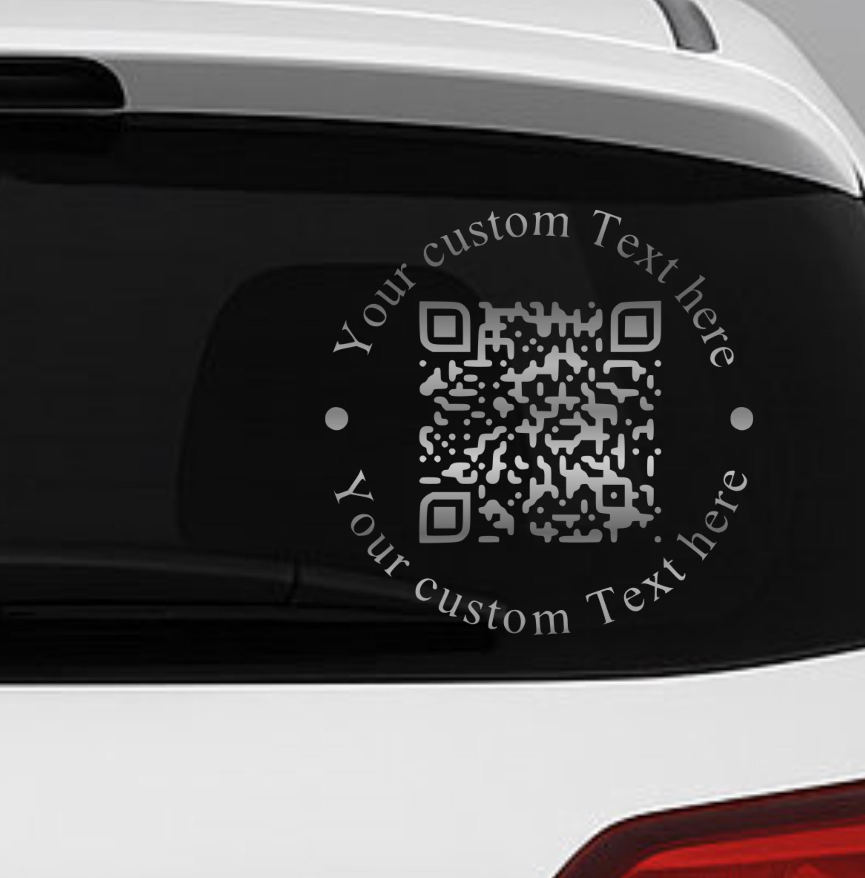 Qr Code Car Sticker Personalized QR Code Stickers – Weatherproof Vinyl Stickers for Cars ...