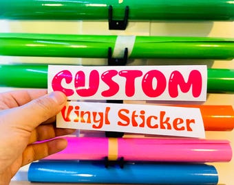Vinyl Name Sticker Personalized Text Sticker Lettering Sticker