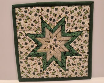 St. Patricks Day, Hot pad, Shower Gift, Holiday Hot pad, Leprechaun, Kitchen Item, Star Hot Pad, Square Hot Pad, Irish,Housewarming, Moving