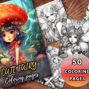 Printable Cute Fairy Coloring Pages - Enchanting and Whimsical Designs for Kids and Adults - Perfect for Creativity, Relaxation, and Fun!