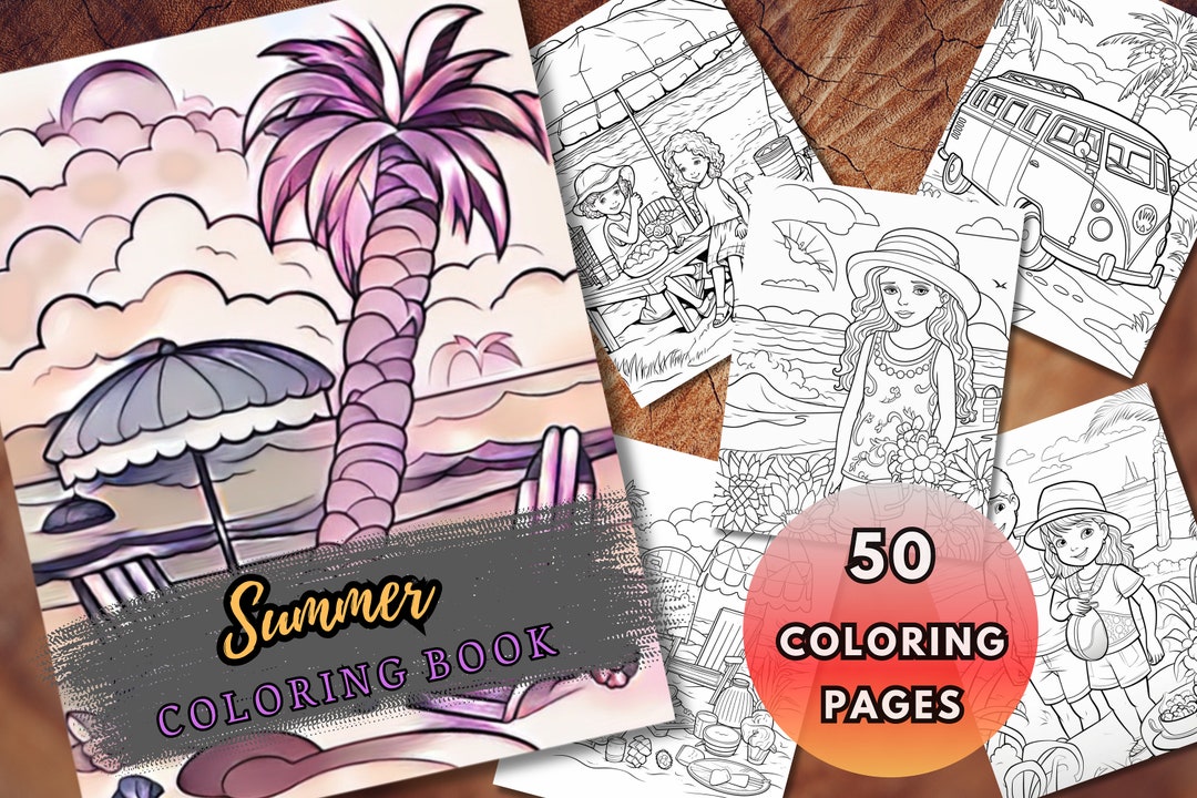 Summer Coloring Pages - Etsy