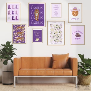 Louisiana Gallery Wall Digital Downloads | College Wall Art | Preppy Dorm Decor | Dorm Gallery Wall | Dorm Wall Art | Louisiana Wall Art