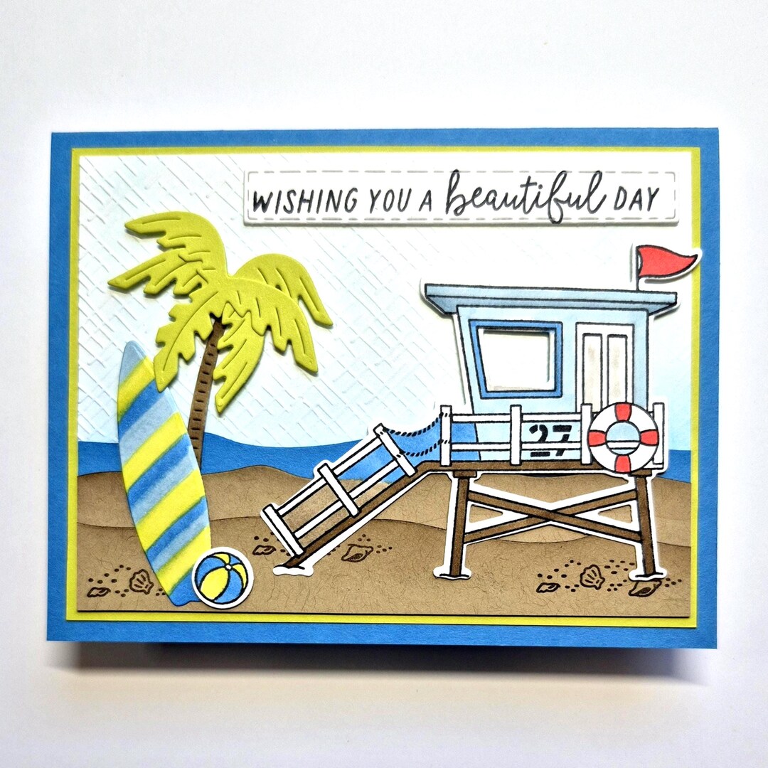 Beach Theme Handmade Greeting Card - Etsy