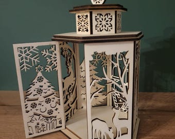 Kerstlantaarn | Kaarshouder nachtlampje | Tafelkandelaar |