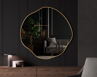 Asymmetrical Wall Mirror, Aesthetic Wall Mirror, irregular mirror, mirror home decor, bathroom mirror,