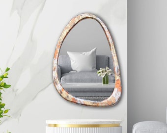 Mid Century Style Mirror, Aesthetic Wall Mirror, Custom Mirror, Asymetric Mirror