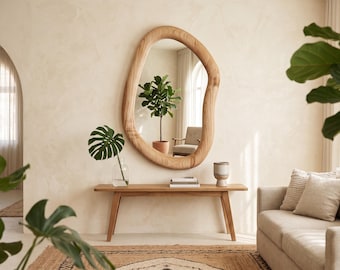 Irregular Bathroom Mirror, Asymmetrical Vanity Mirror, Handmade Modern Wall Mirrors