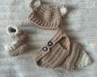 Gehäkelte Baby Fuchs Outfit
