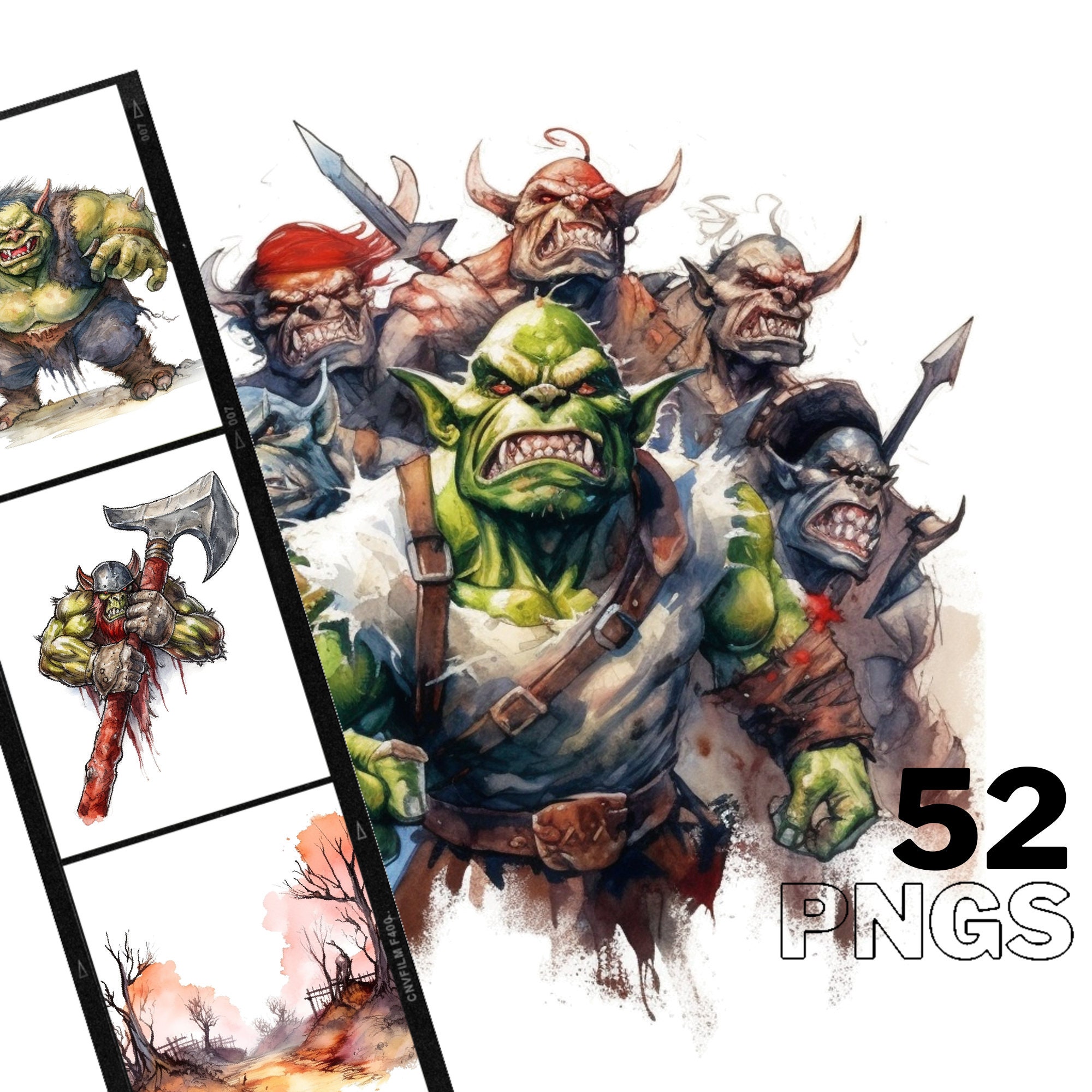 Legendary Orc: Menacing Monster with Detailed Armor - Fantasy Poster for  Sale by Just Art's Creations colinw2292@gmail.com