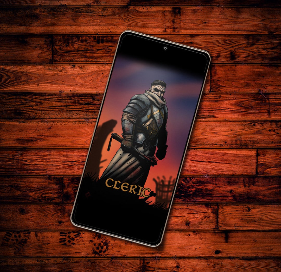 RPG Smartphone Wallpaper Cleric Class Stylized Dark Fantasy - Etsy