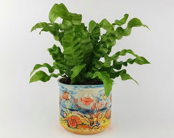 Handmade Pottery Head Indoor Planter • Ceramic Face Plant Pot • Stoneware Succulent Planter • Christmas Home Decor • Outdoor Vase For Flower