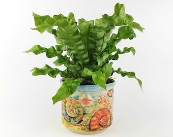 Handgemachter Keramikkopf Innentopf • Keramikgesicht Pflanzentopf • Steingut Sukkulenten Pflanzer • Weihnachtliche Wohnkultur • Outdoor Vase für Blumen