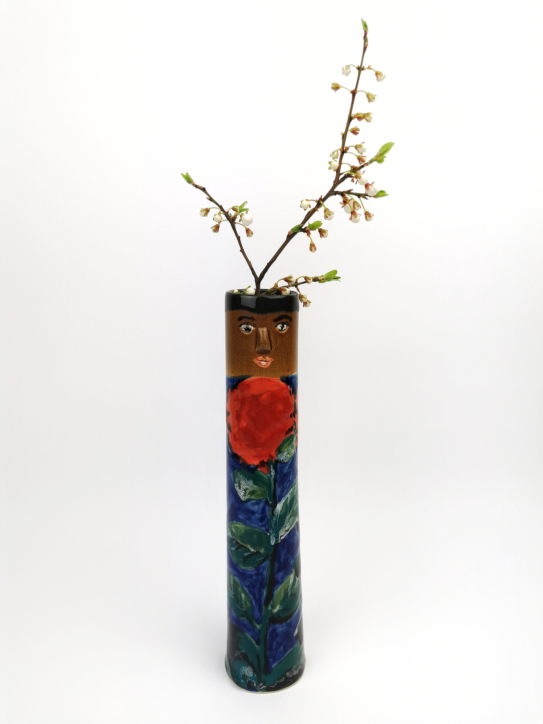 Roses Family Ceramic Bud Vases • Pottery Vases for Dried Flowers ...