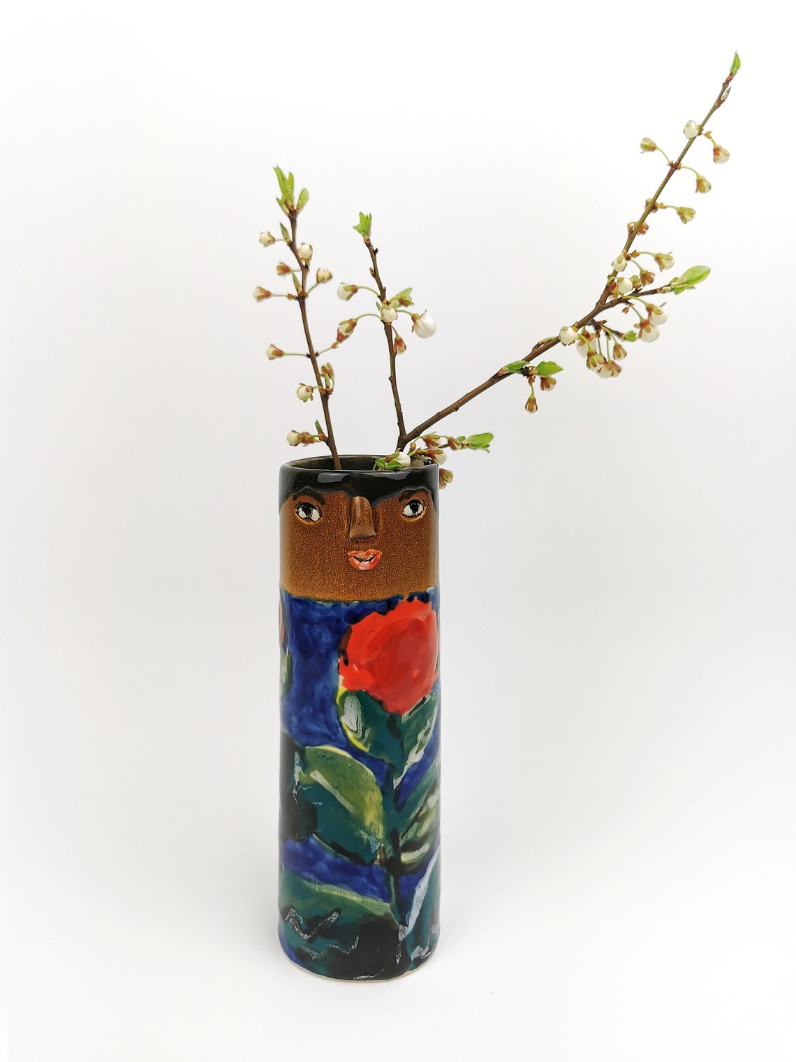 Roses Family Ceramic Bud Vases • Pottery Vases for Dried Flowers ...