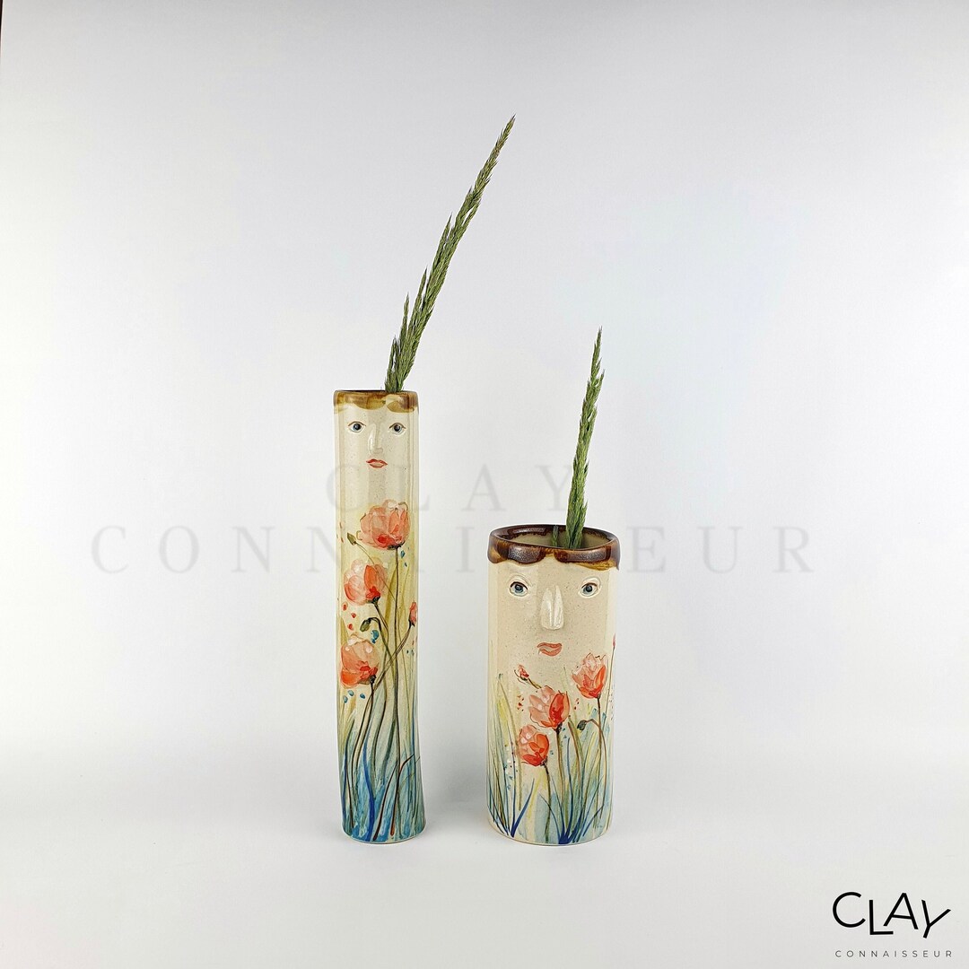 Summer Flowers Ceramic Bud Vases • Pottery Vases for Dried Flowers ...