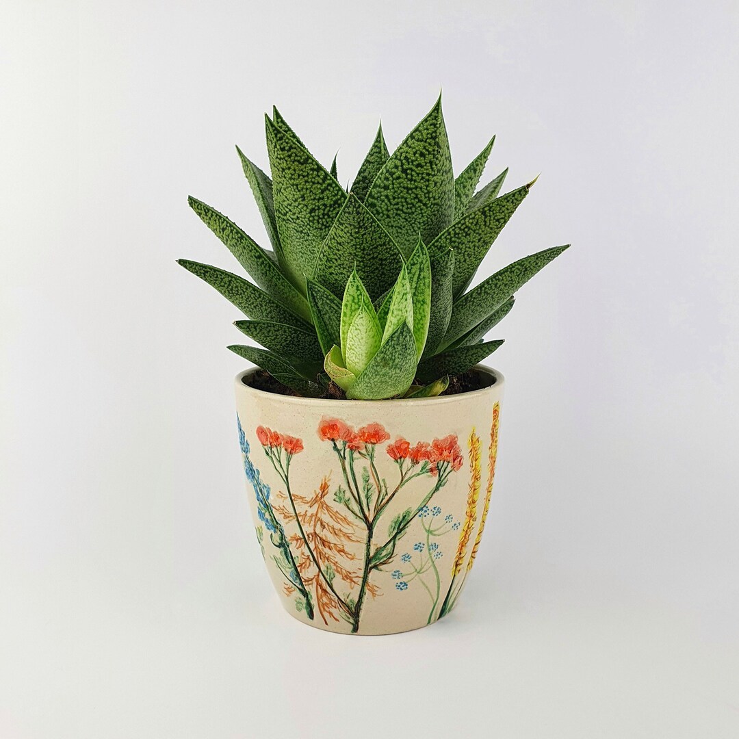 Table Pot Handmade Pottery Indoor Planter • Ceramic Table Top Plant Pot ...