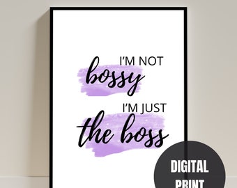 girl boss wall decor for office decor girl power quote printable wall art digital print