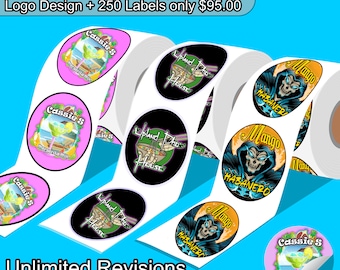 Etichette rotonde stampate personalizzate 2x2 - Design gratuito