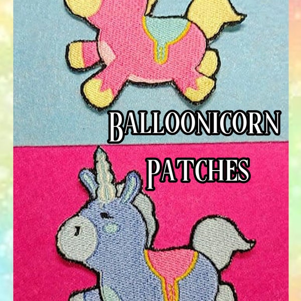 Balloonicorn (pink/Blu) patches