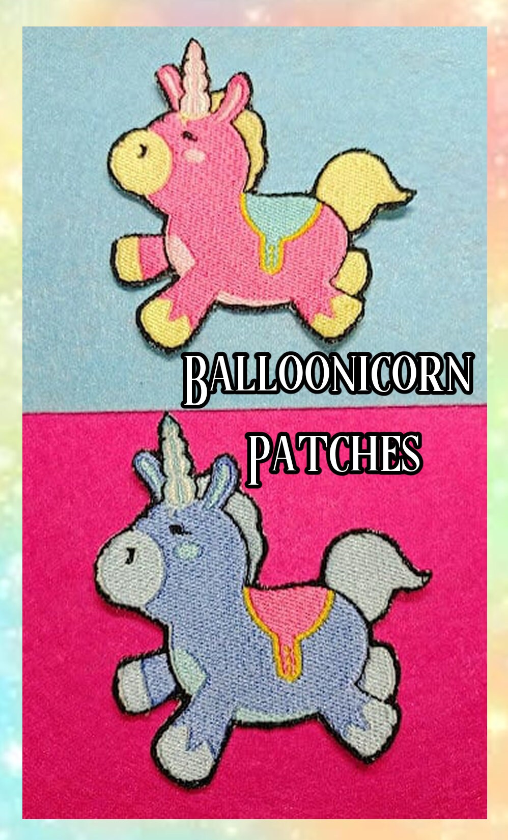 Balloonicorn (pink/Blu) patches