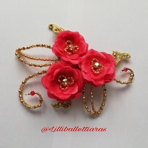 Roses Ballet, Rose Ballet headpiece, Paquita headpiece, Kitri headpiece, Professional ballet tiara, Awakening of Flora
