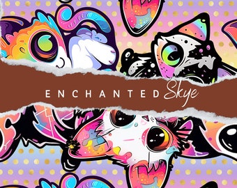 DIGITAL Papers, Seamless Patterns, Sublimation, Sublimation File, repeating pattern, Fabric pattern, cat Seamless pattern, cats
