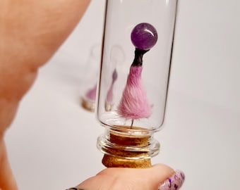Pink/Lilac Taxidermy Mouse Arm with Amethyst Oddity Decor