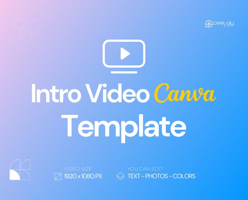 Canva Youtube Animated Subscribe Button Intro Template (digital ...