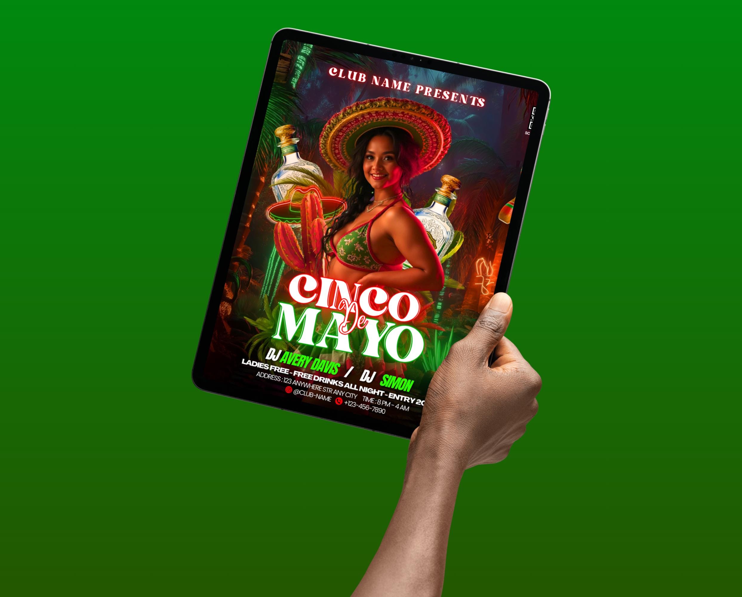 Editable Cinco De Mayo Party Flyer Template, Mexican Fiesta (canva) - Etsy
