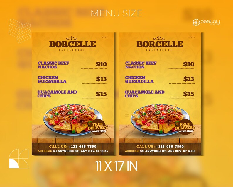 Editable Bar Menu Template, Customizable Canva Design (digital Download ...
