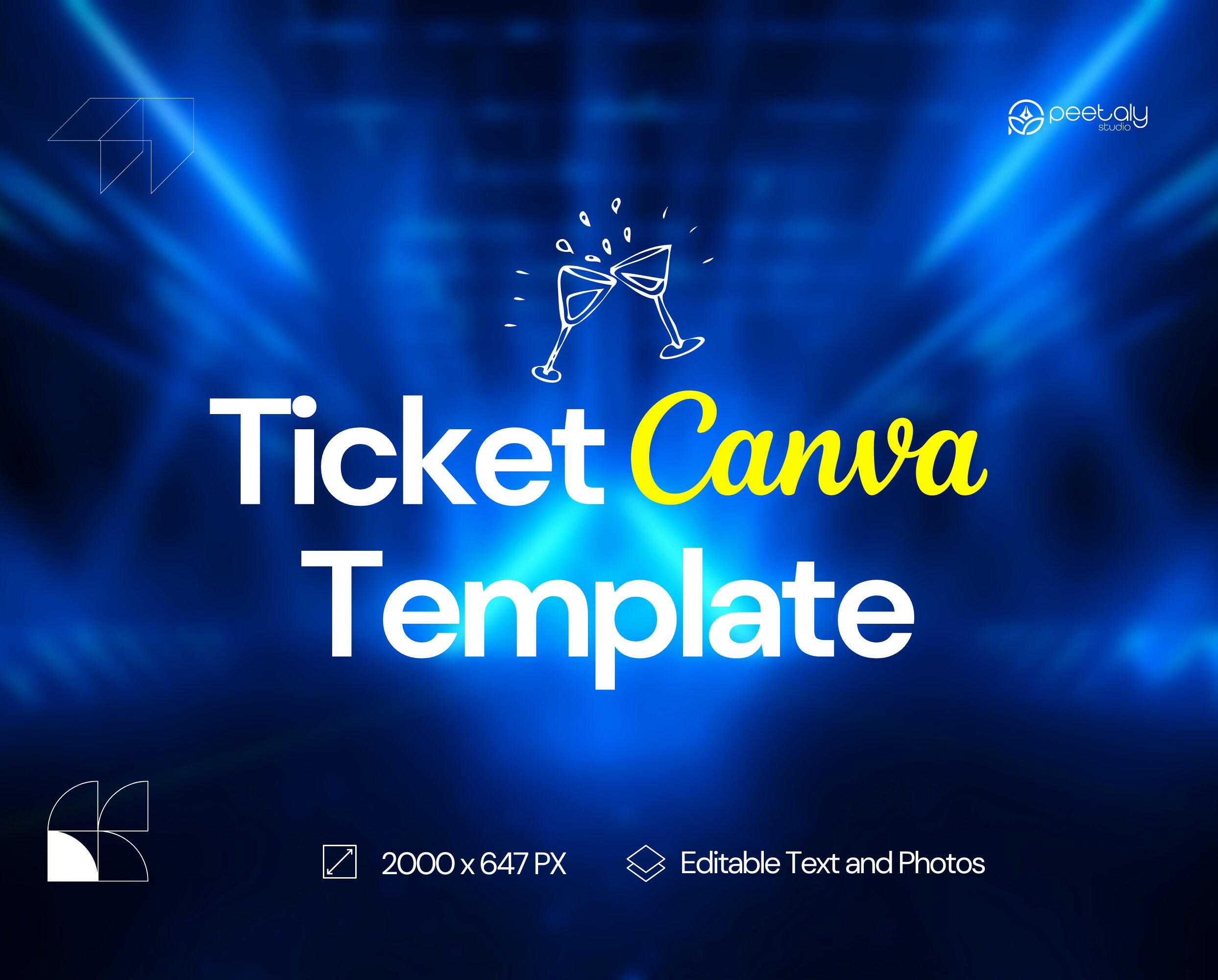 Editable VIP Party Ticket Template, Canva Printable (digital Download ...