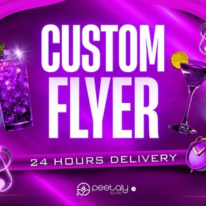 Custom Party Flyer Design, Event Invite, Social Media