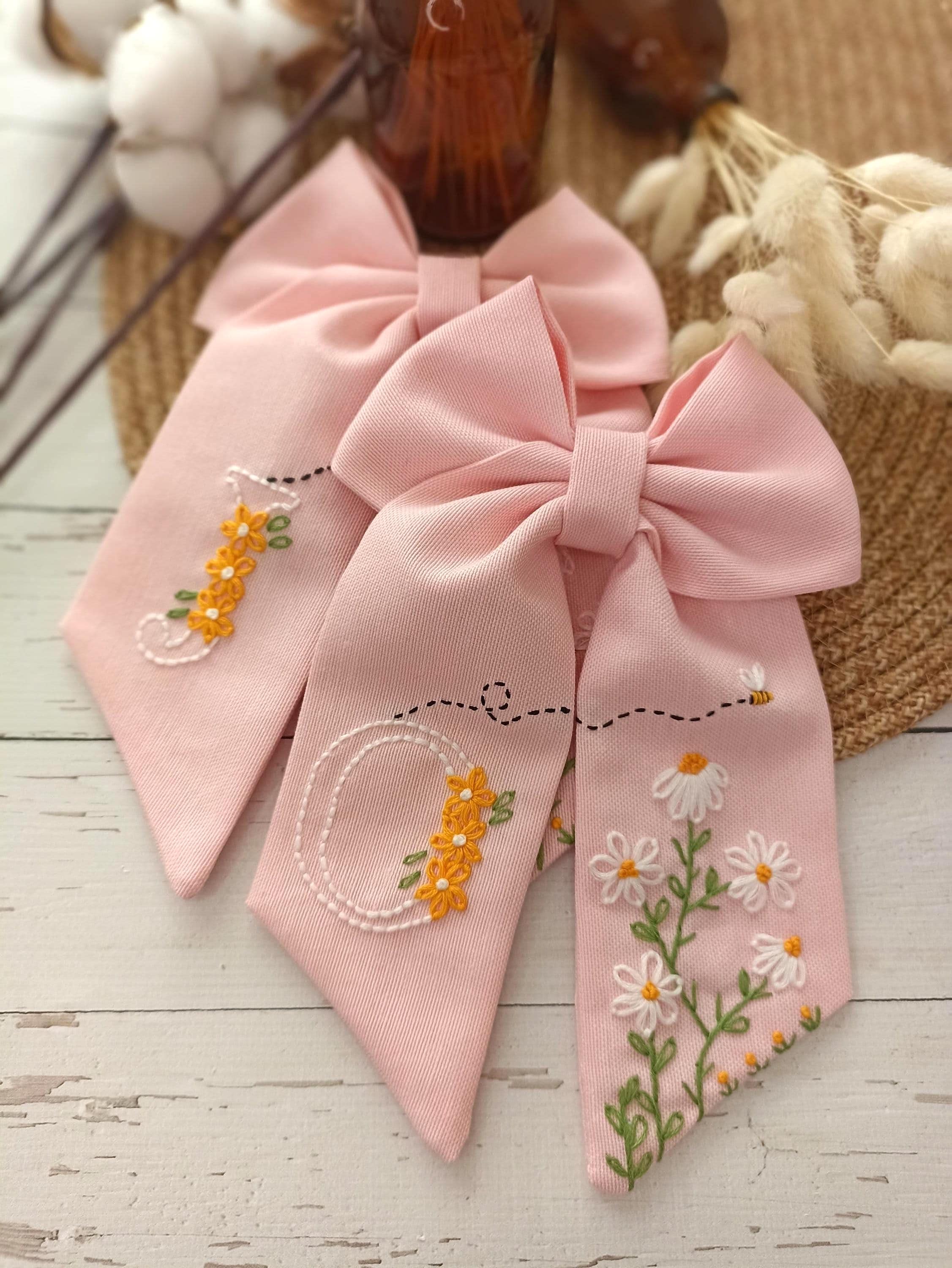 Antonia Floral Boho Hipster Hippie Art Deco Farm Hip Art Hair Clip Bow Barrette BF SALE] 1 PCS Boho Floral Design Hair Bow Bowtie Hair Clip  main image 2