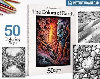Botanical Flowers Coloring Book, Beautiful Flowers Coloring Page ...