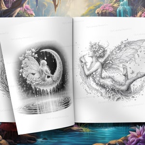 Fairy Springs: Whimsical Coloring Book, Fantasy Coloring Page, Printable Coloring Page, Adults Kids Coloring Pages, Anime Coloring, PDF image 7