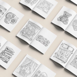 Libro da colorare con motivo patchwork, pagina da colorare unica, sollievo dallo stress, pagina da colorare stampabile, PDF stampabile, pagine da colorare per bambini adulti immagine 10