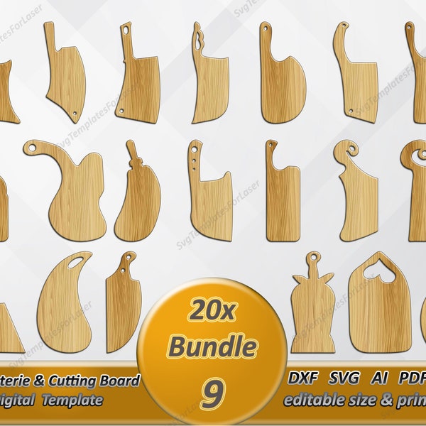 20x Cutting Board Svg| Charcuterie Board Svg | Cheese Board Svg | Noodle Board SVG | Diy Cutting Board Files | Kitchen Decor Bundle