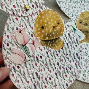 Chick in an Egg Easter Paper Craft, Spring DIY Craft Kit, Arts and Crafts for Kids, Cute Chick Play Set, Printable Toy for Kids