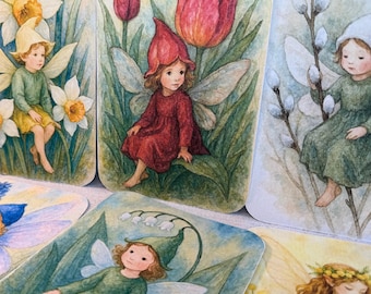 Seasonal Table Decoration, Spring Season Cards, Flower Fairies, Nature Storytelling, Homeschool, Classroom, Montessori, Waldorf, Learning