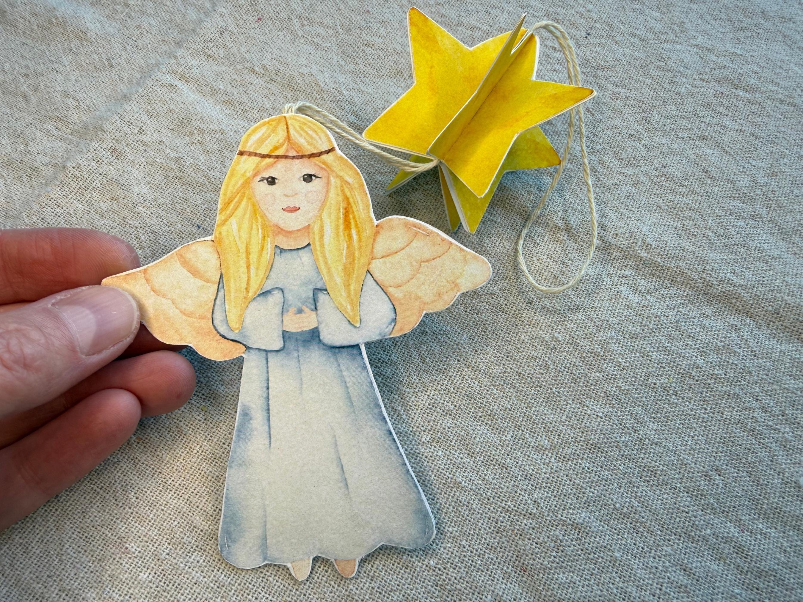 40 Sweet and Easy Angel Crafts for Kids To Make! 17 Christmas Angel Paper Ornament, DIY Kids Winter Craft, 3D Tree…