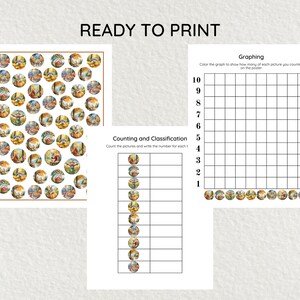 Autumn Count and Graph Worksheets, Fall Math Activity, Counting 1-10 ...