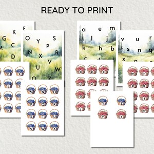 Nature Letter Matching Cards, Alphabet Recognition Activity, Montessori ...
