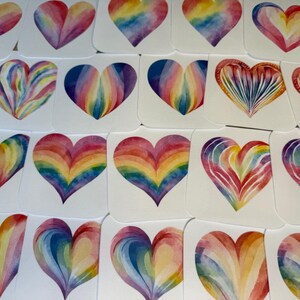 Valentine&#39;s Day Rainbow Heart Memory Matching Cards, Valentine Heart sorting activity, Match game for kids, Preschool Printable Kids PDF